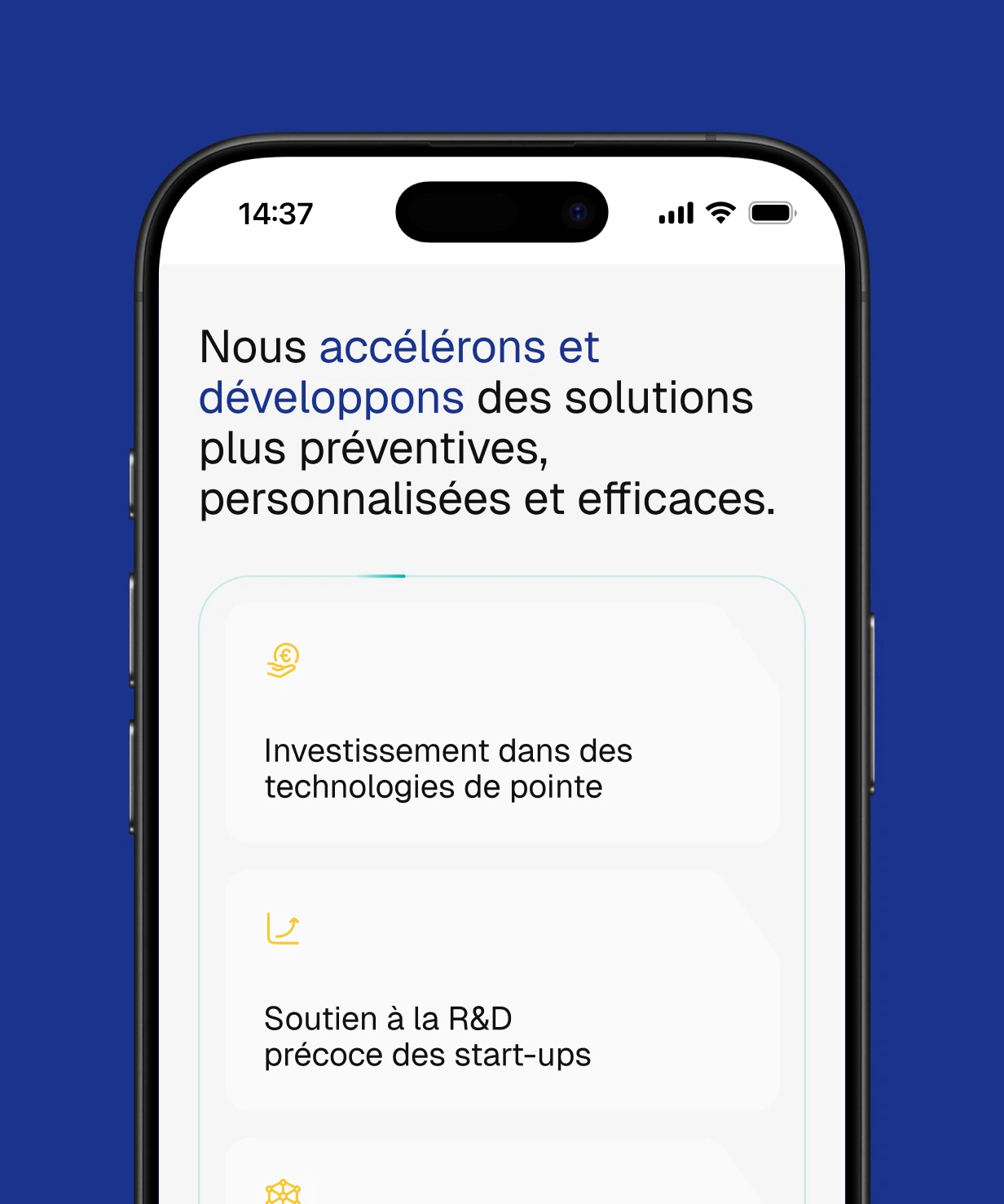 Site Brain & Mind affiché sur mobile