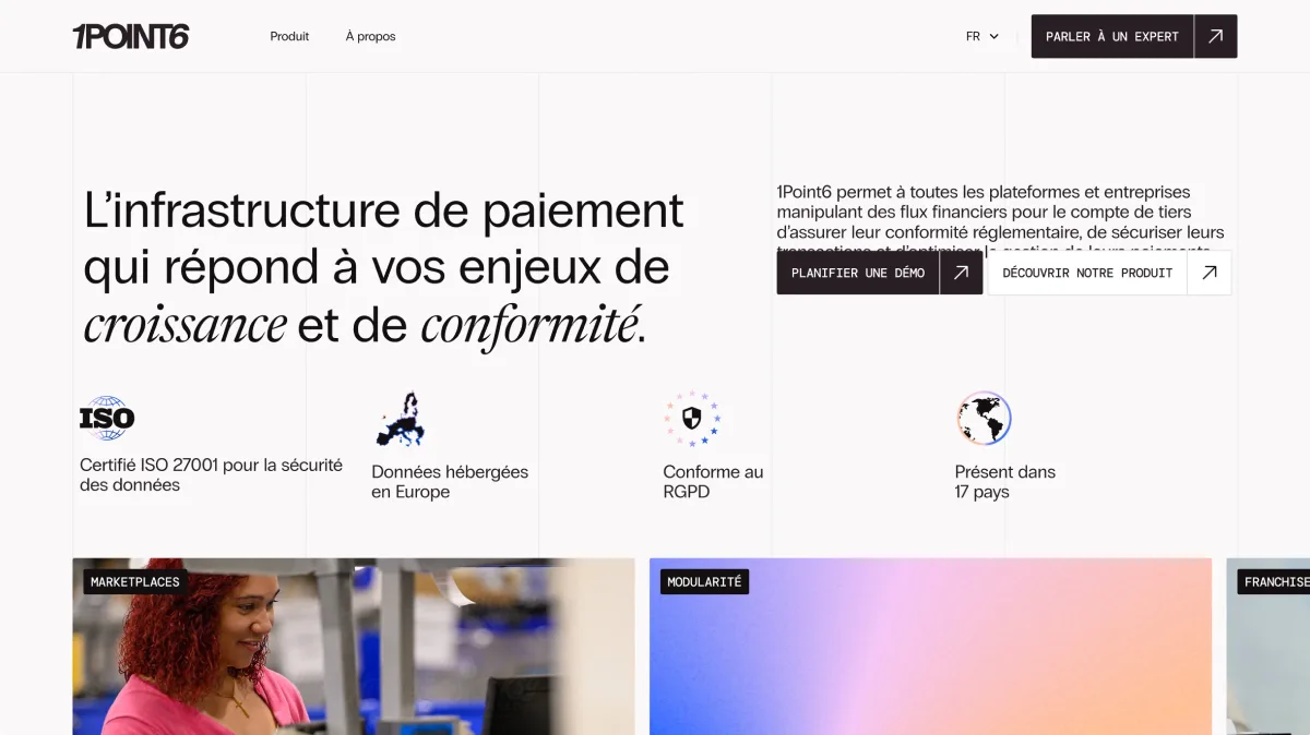 Aperçu du site 1P6 réalisé par Ouiflow