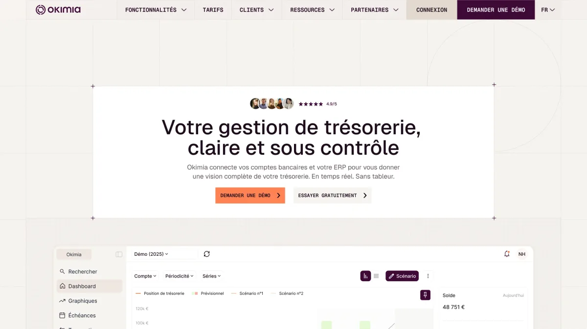 Aperçu du site Okimia réalisé par Ouiflow