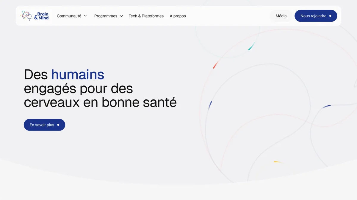 Aperçu du site Brain & Mind réalisé par Ouiflow