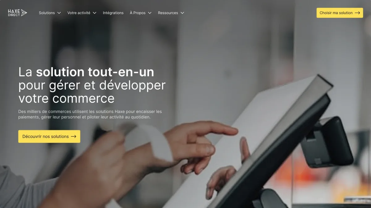 Aperçu du site Haxe réalisé par Ouiflow