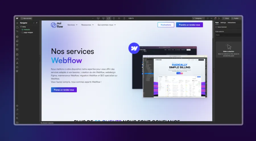 Designer webflow