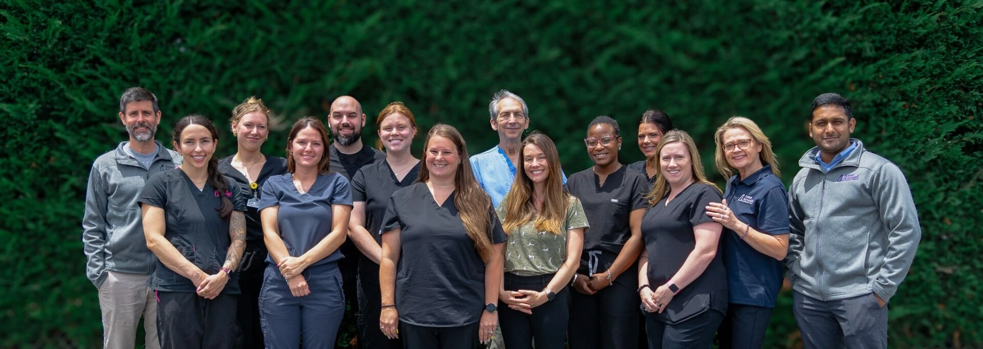 Group photo of the Anne Arundel Veterinary Hospital team