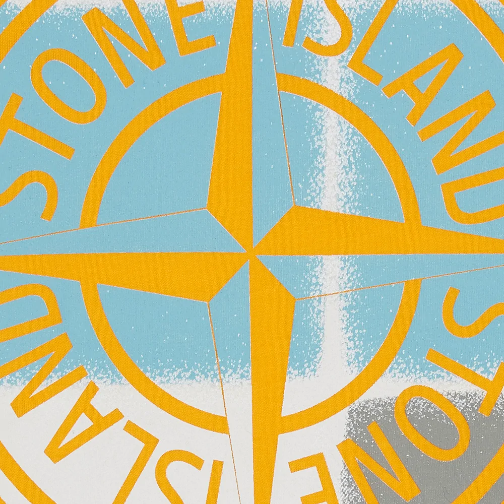 Stone Island Logo clothing texture close up - eCommerce photography