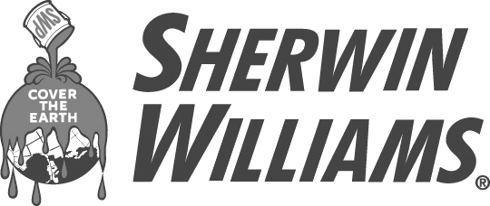Sherwin-Williams logo with paint can pouring over earth and text 'Cover the Earth'.