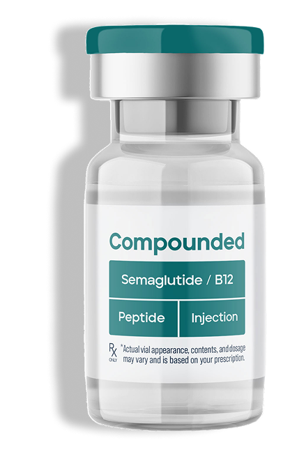 Younger MD vial labeled Semaglutide/Glycine peptide injection medication.