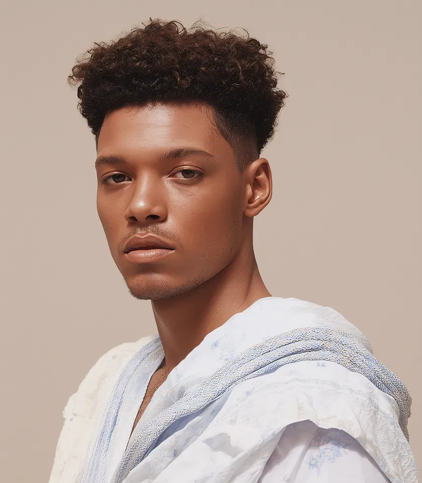 Portrait of a young man in a white jacket