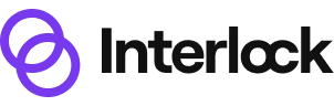 Interlock logo with a purple circular linked icon