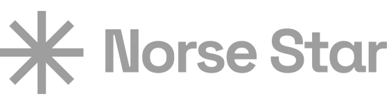 Norse Star logo with a starburst icon on a dark background