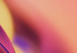 Abstract blurred gradient with a sharp diagonal fold of deep red and orange meeting a soft peach highlight, edged with a thin purple line.
