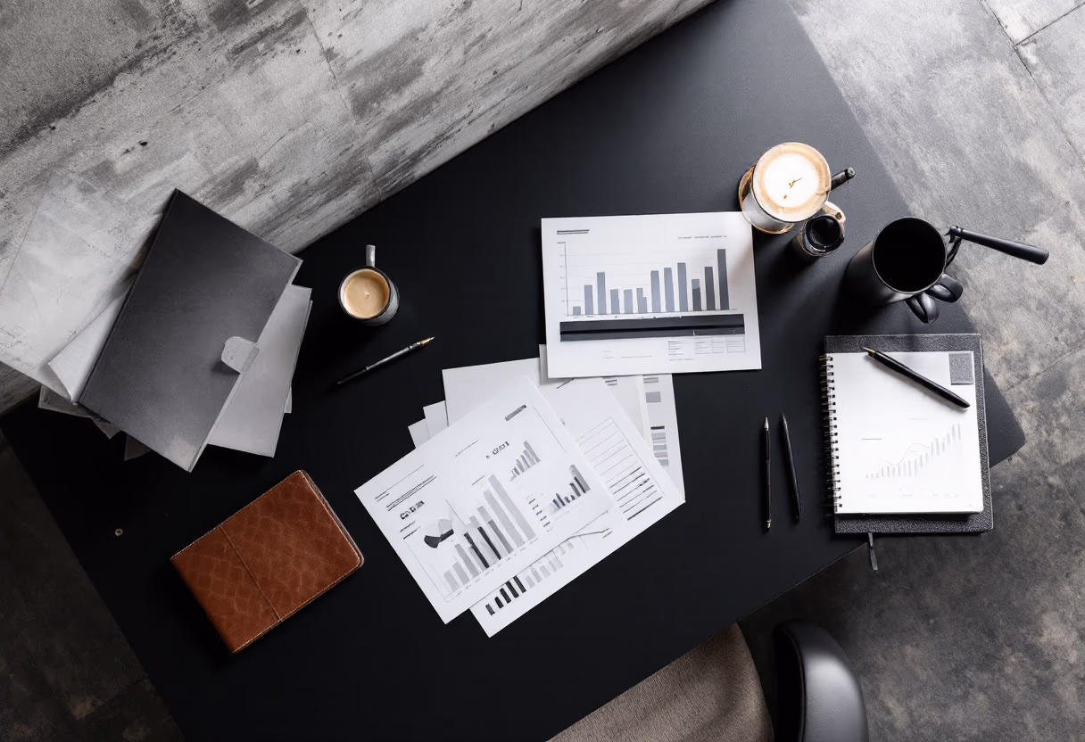 image of business professional reviewing analytics (for a hr tech)