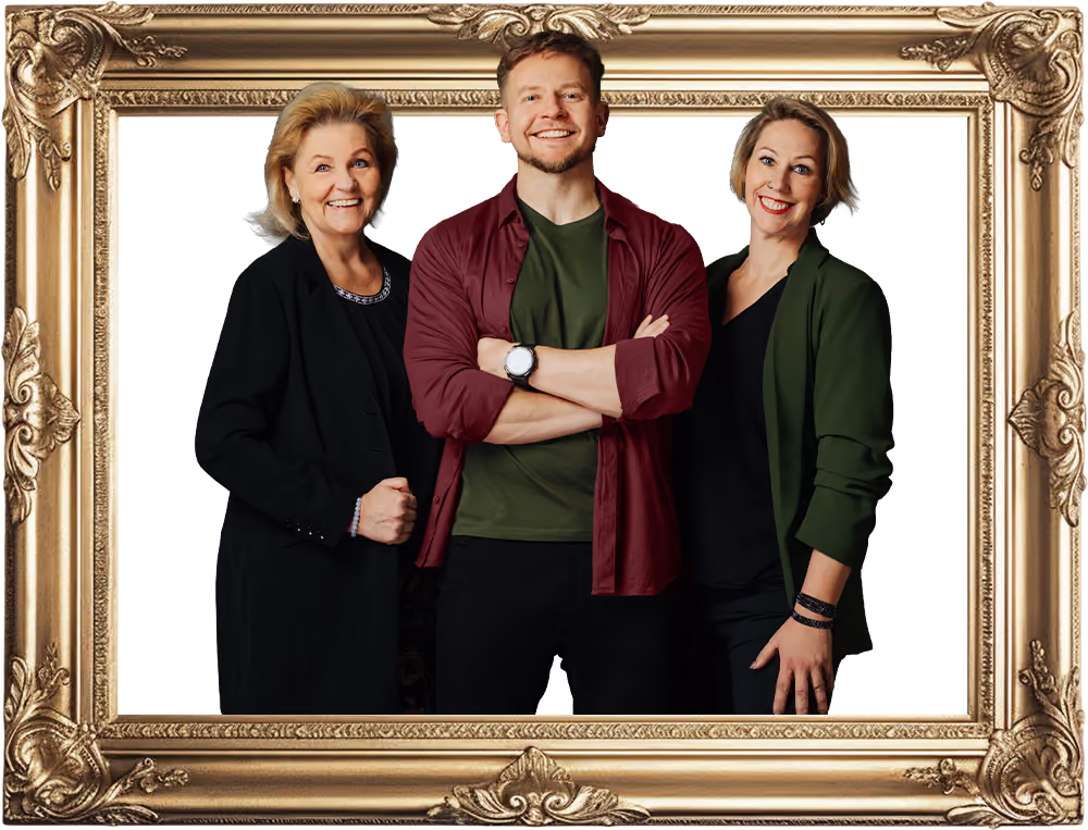 Portrait von Jörg Dietrich, Isabella Kammersberger & Ingried Dietrich.