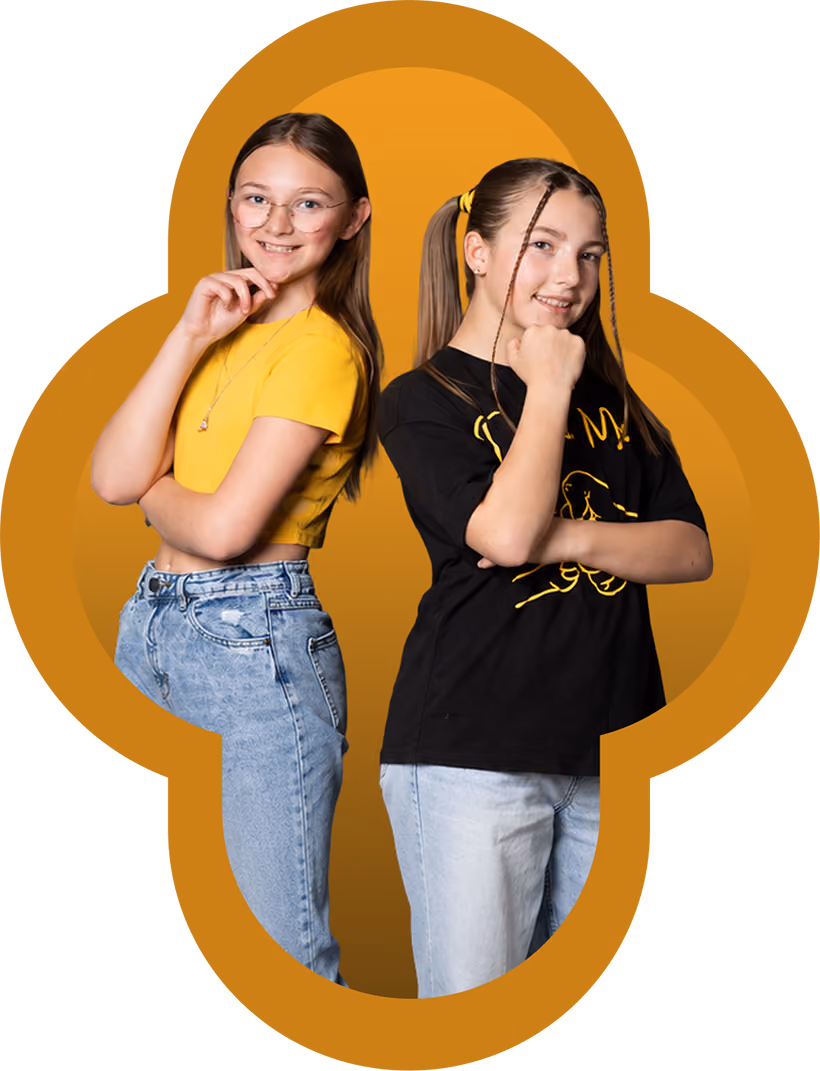2 Kinder in einer Hip-Hop Tanzpose.