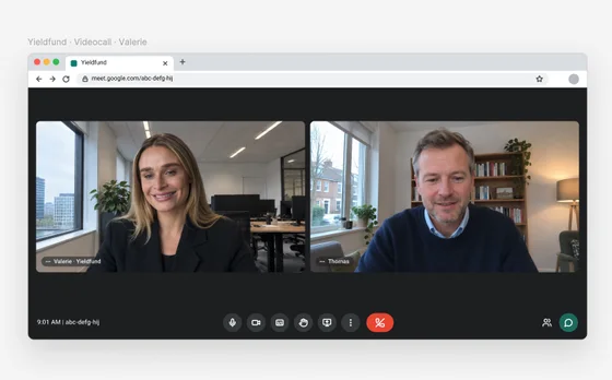 Videogesprek met Valerie van Yieldfund