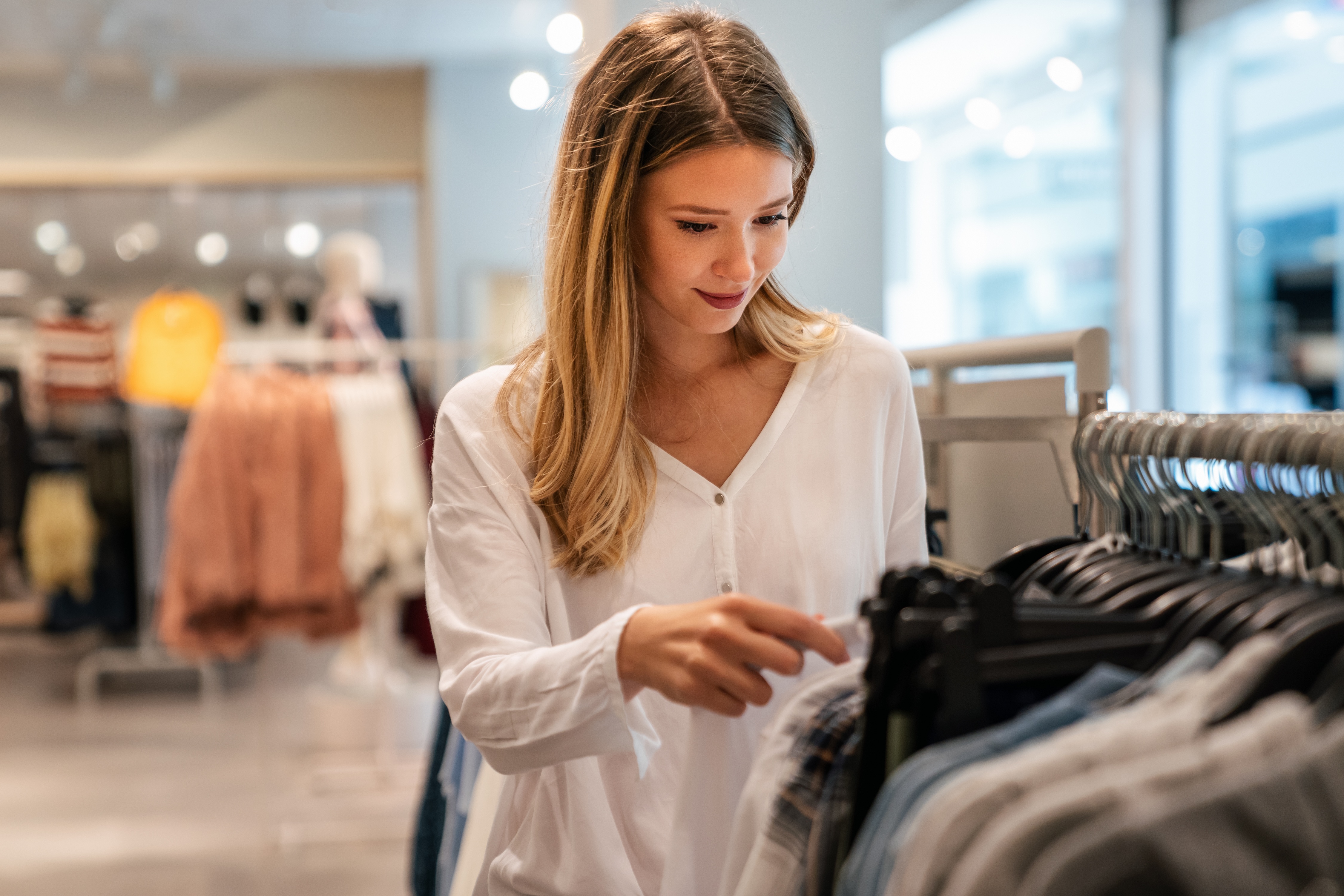 Woman shopping stock image