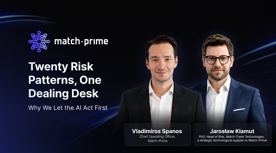 Twenty Risk Patterns, One Dealing Desk: Why We Let the AI Act First