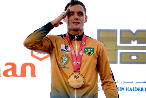 Douglas Brose has won 3 WKF World Champion titles, setting an unprecedented record in Kumite for his -60kg division.Brose wanted to compete in the Olympics so bad that he moved up to the -75kg weight class, where he beat notable athletes falling just shy of qualification with a 2nd place result.