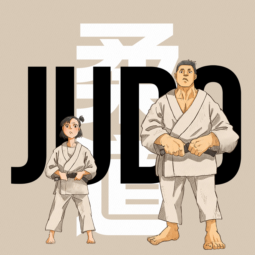 judo art label