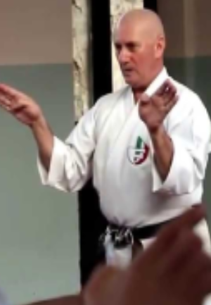 NKKF instructor doing Chinese Wedge Block