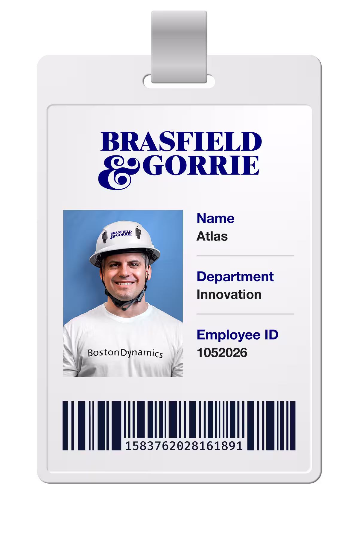 Brasfield & Gorrie Employee ID badge 