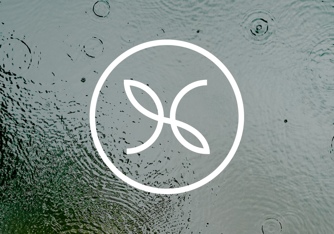 Heather Cleveland icon shown on a water texture background.