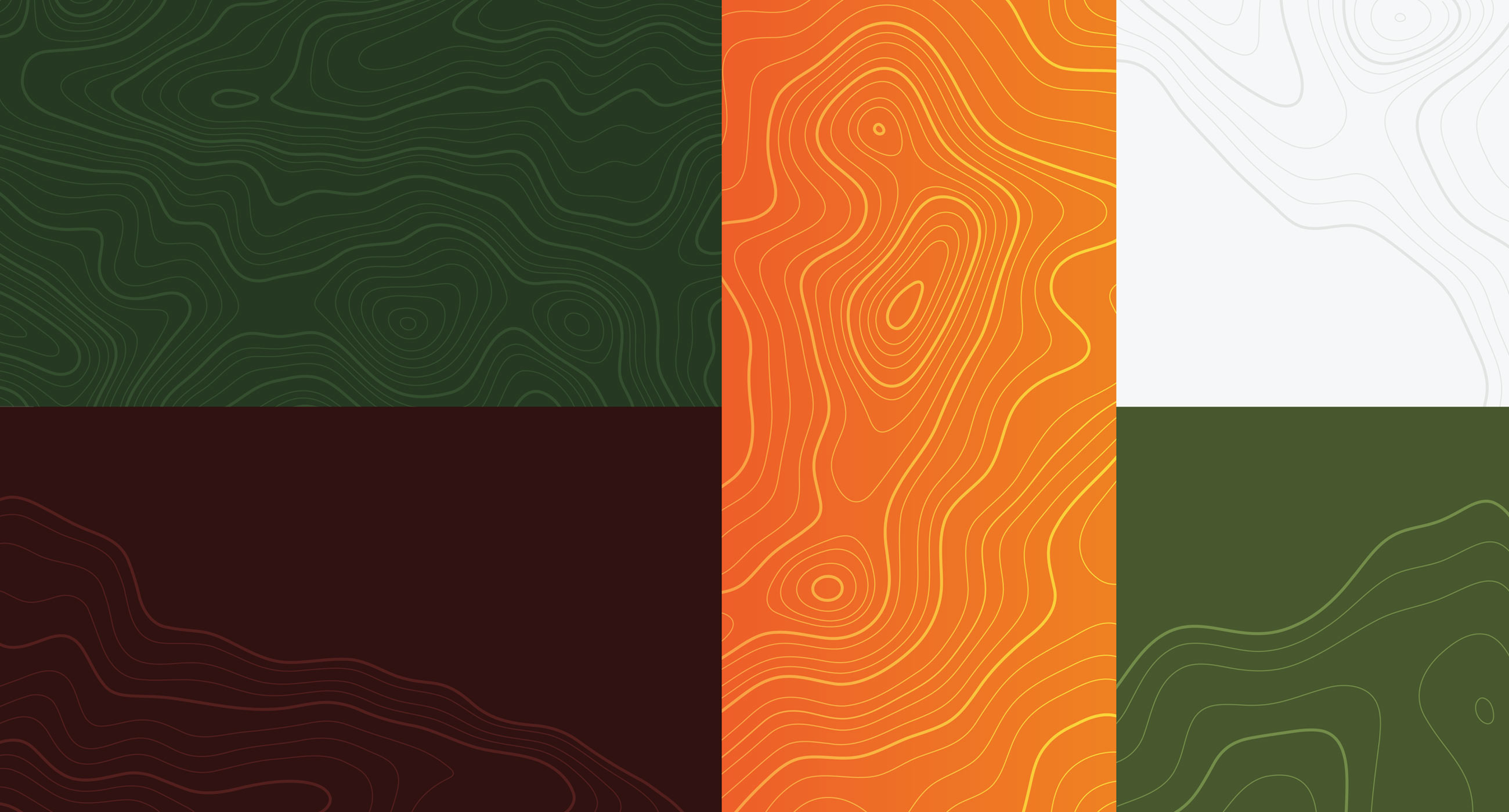 Topographic elements shown on color backgrounds.