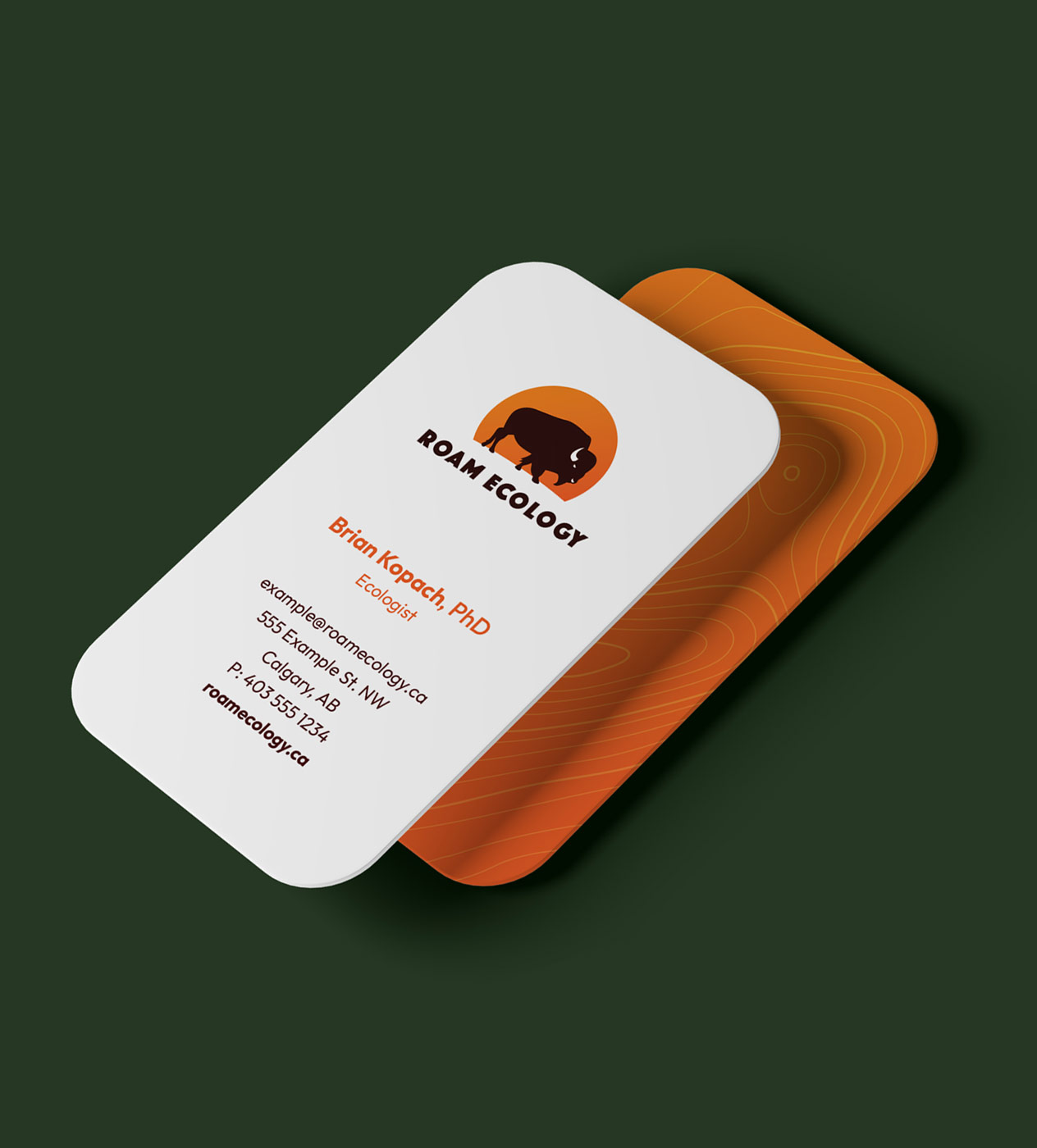 Roam Ecology business card design.