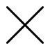 Black close icon with an X shape.