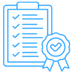 Blue clipboard icon