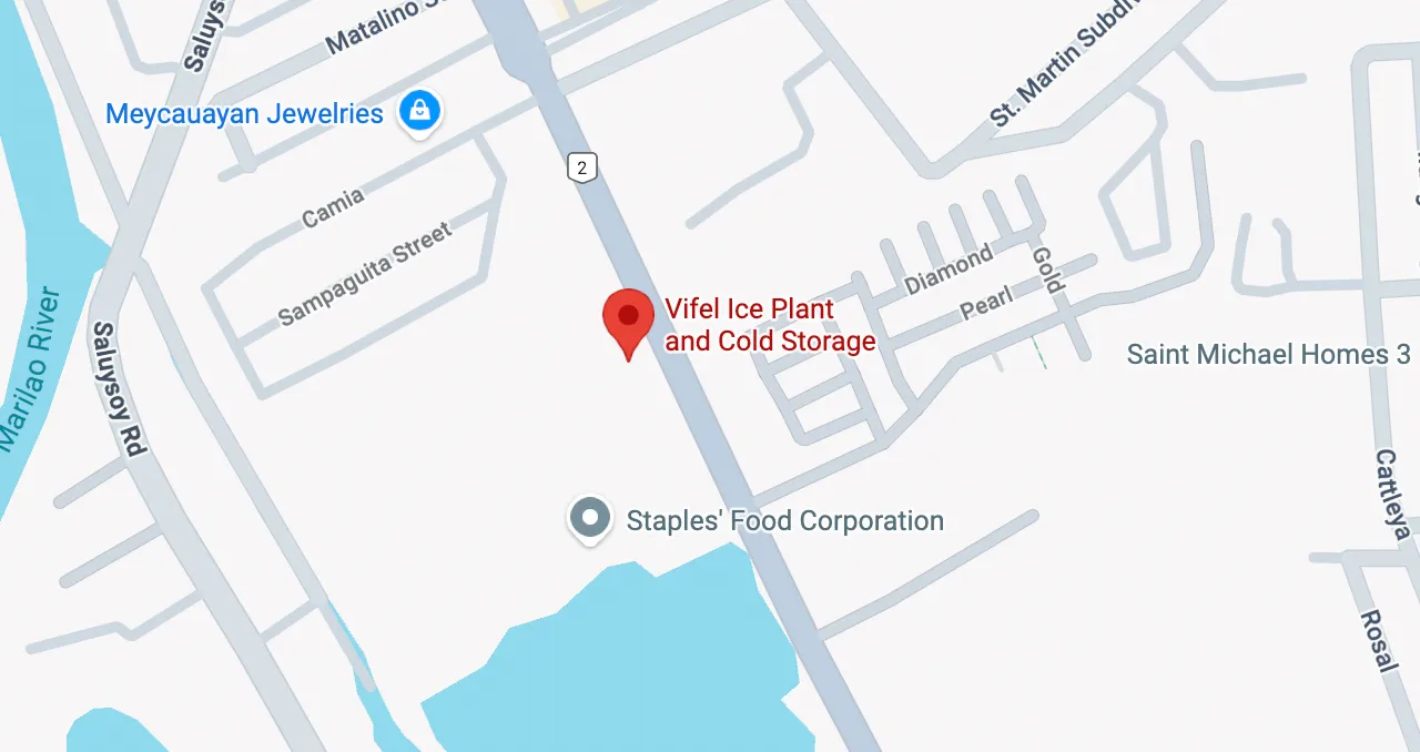 Map to Vifel Cold Storage, Meycauayan, Bulacan