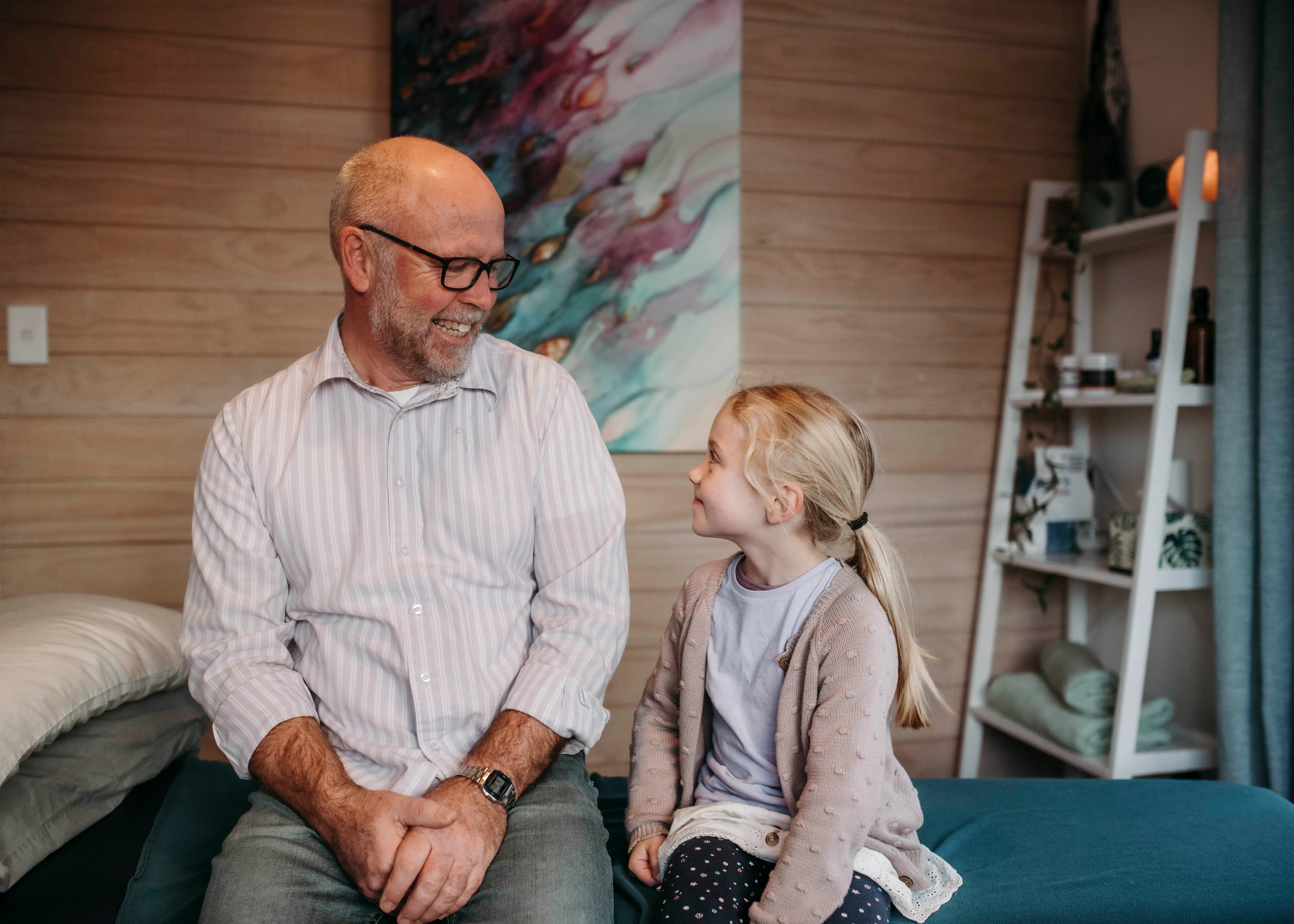 Paul Johnson providing acupuncture treatment at Family Acupuncture