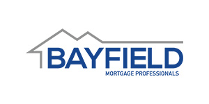 Bayfield Mortgage Professionals logo with stylized roofline above the company name in blue and gray.