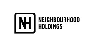 Neighbourhood Holdings logo with stylized NH initials inside a rounded square outline.