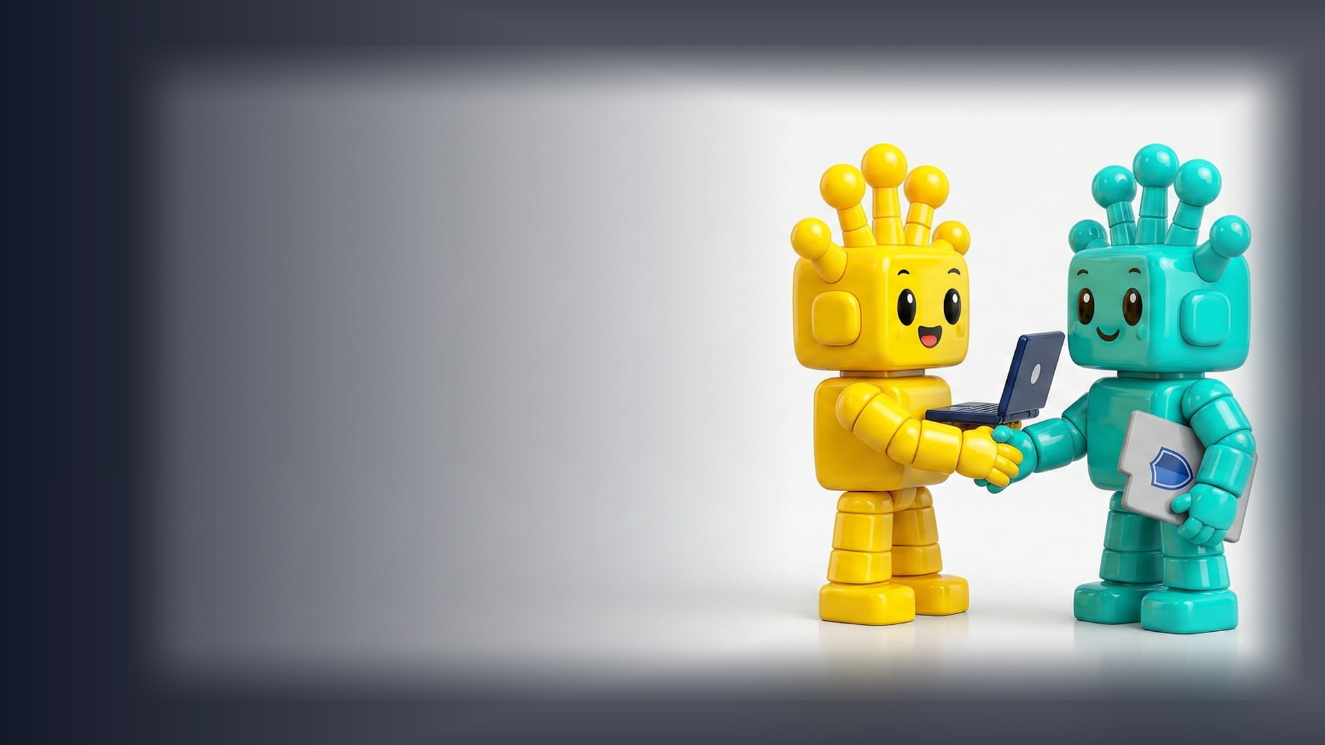 Mascots transitioning a contractor handshake to compliant employment
