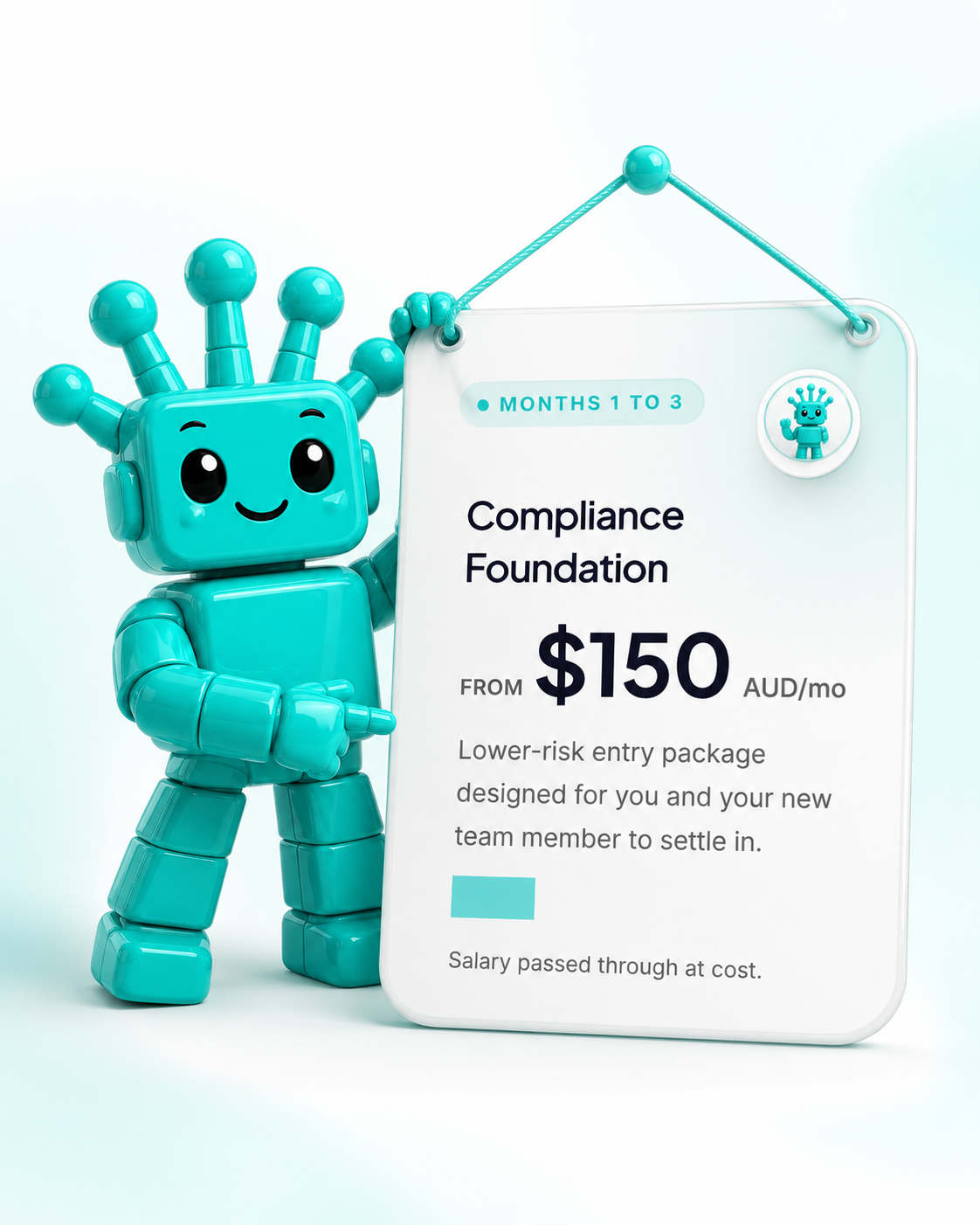 Compliance Foundation pricing card with mascot