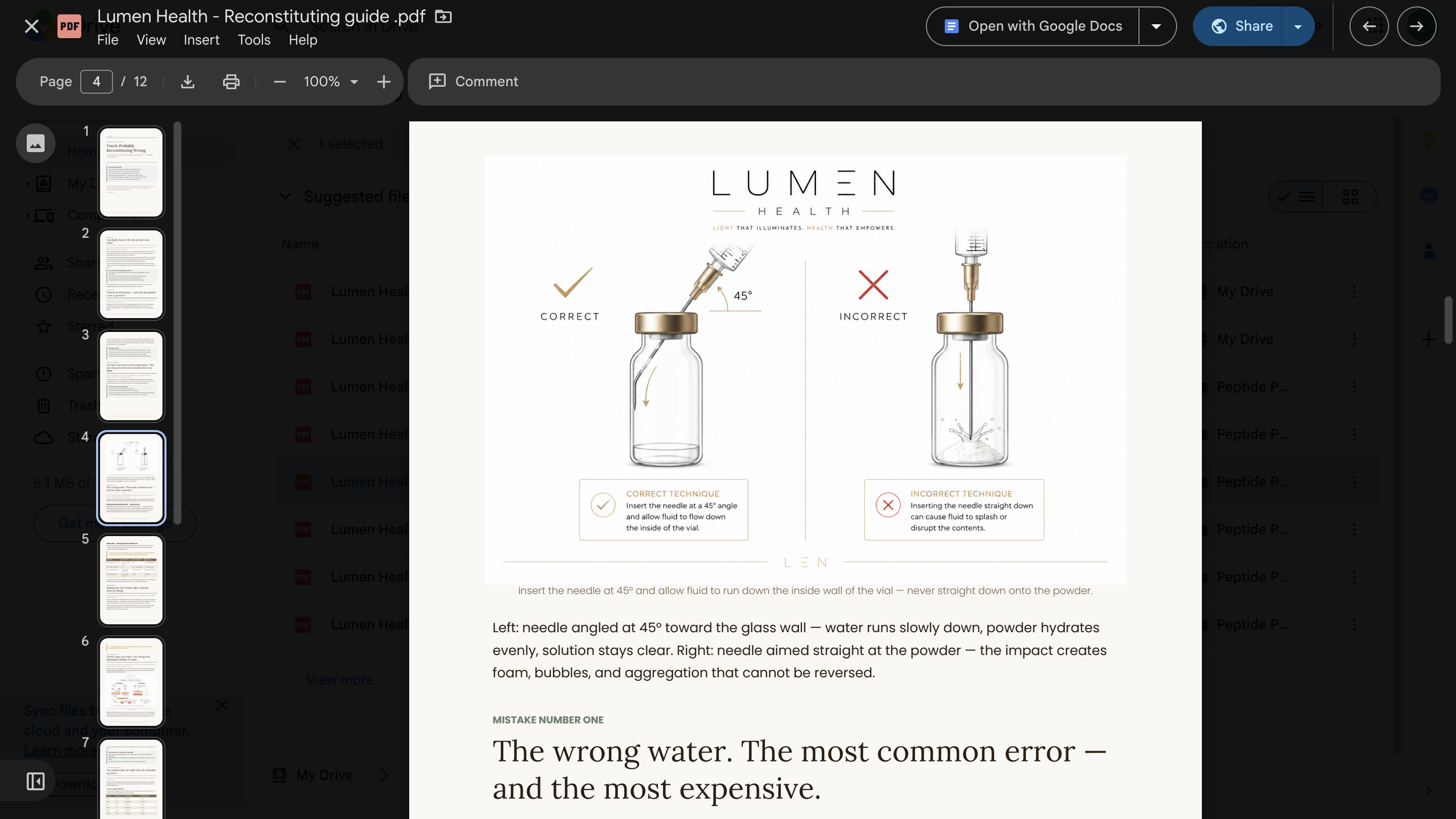 Inside the Retatrutide research guide — a real Lumen Health PDF