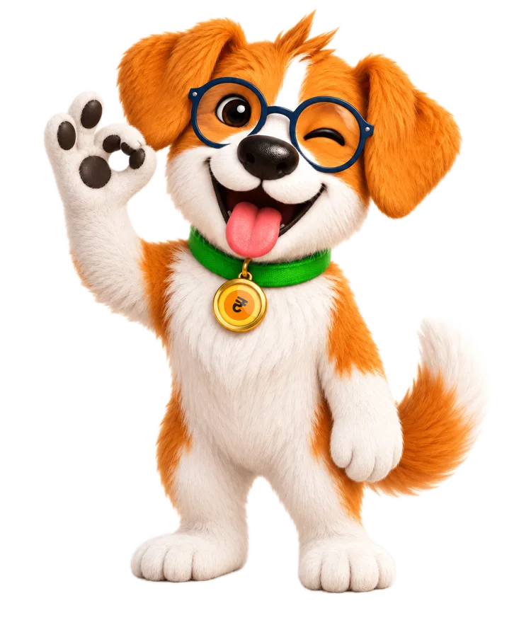 RupeeRedee mascot Redee showing OK and winking