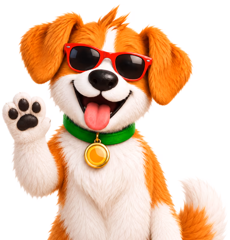 RupeeRedee mascot Redee in sunglasses