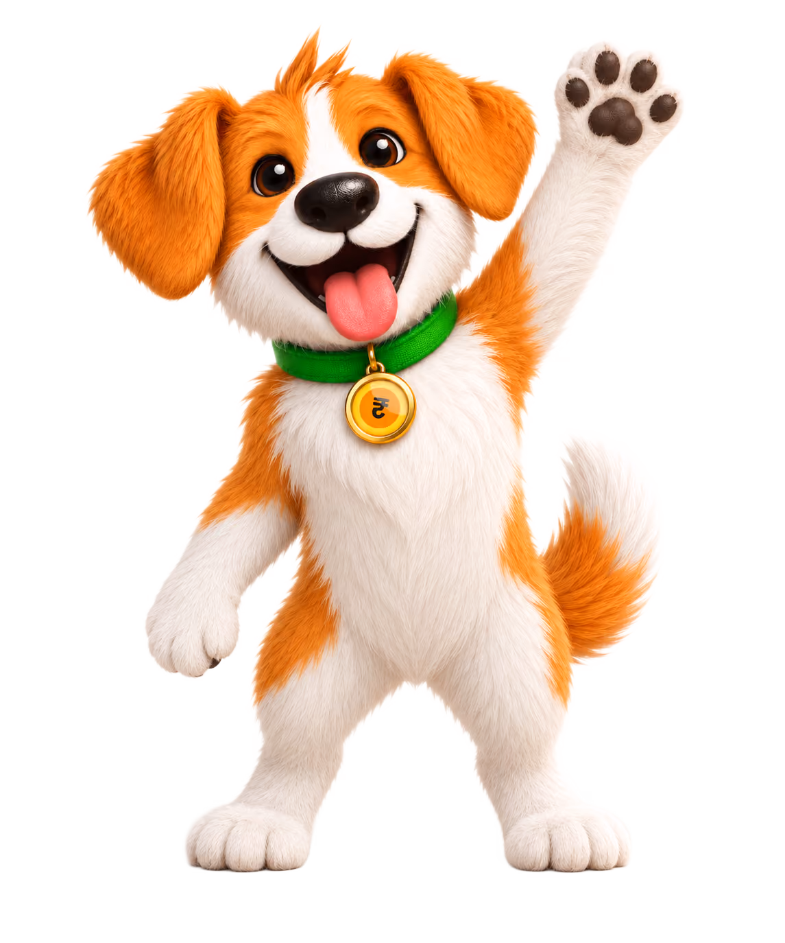 RupeeRedee mascot Redee waving