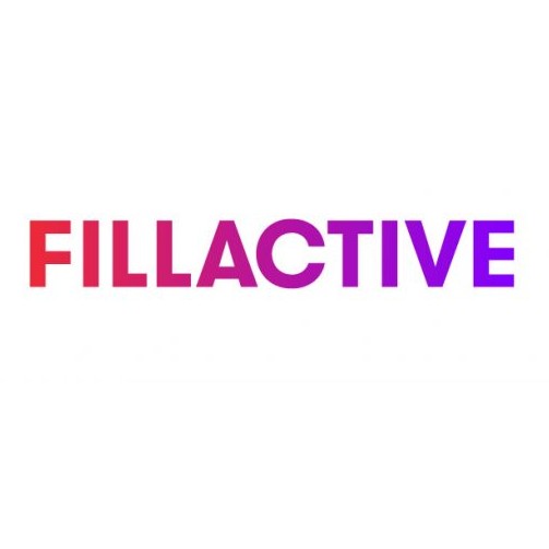 Le texte du logo affiche le mot Fillactive en dégradé du rouge au violet.