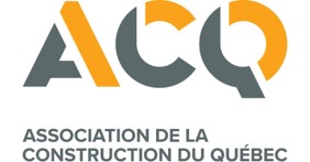 Logo de l'ACQ avec les lettres stylisées et le texte Association de la Construction du Québec.