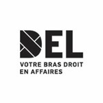Logo DEL avec le texte « Votre bras droit en affaires » en dessous.