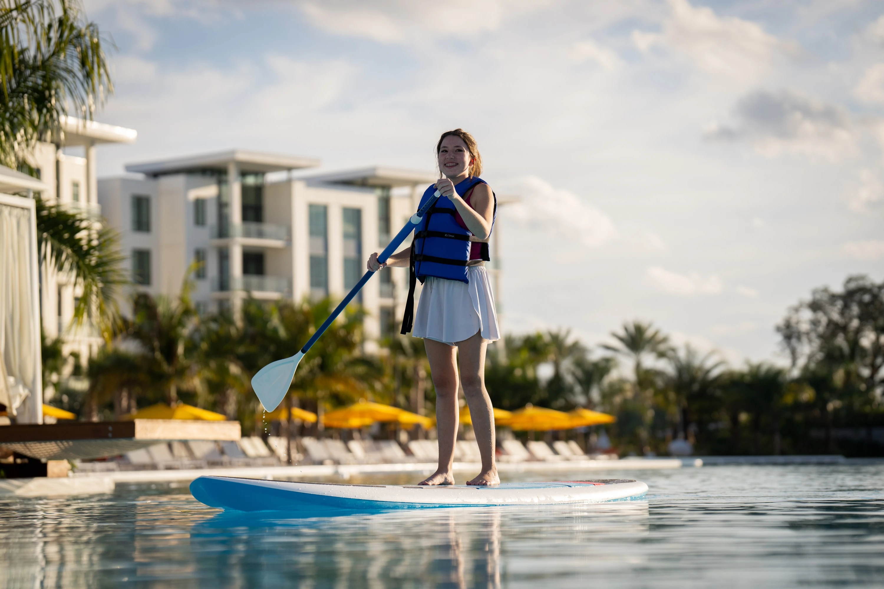 Paddleboarding at Evermore Bay