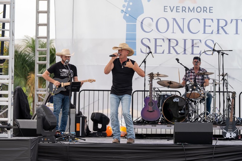 Musicians performing at the Evermore Concert Series.