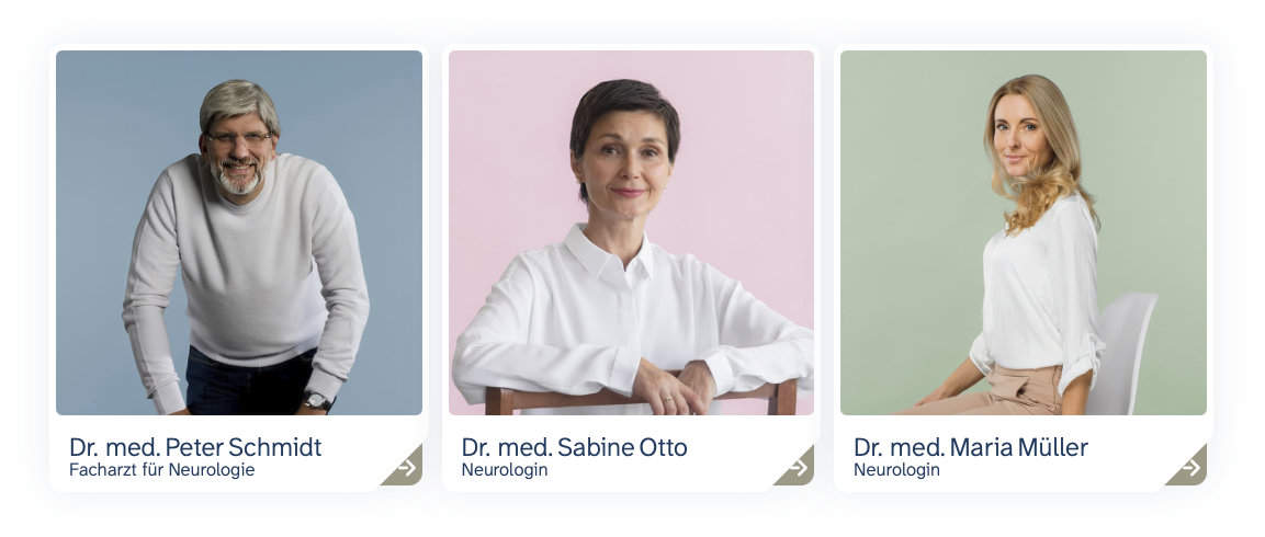 Team auf der Übersichtseite