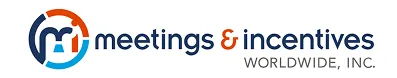 Meetings & Incentives Worldwide, Inc. logo with stylized letters and circular design elements.