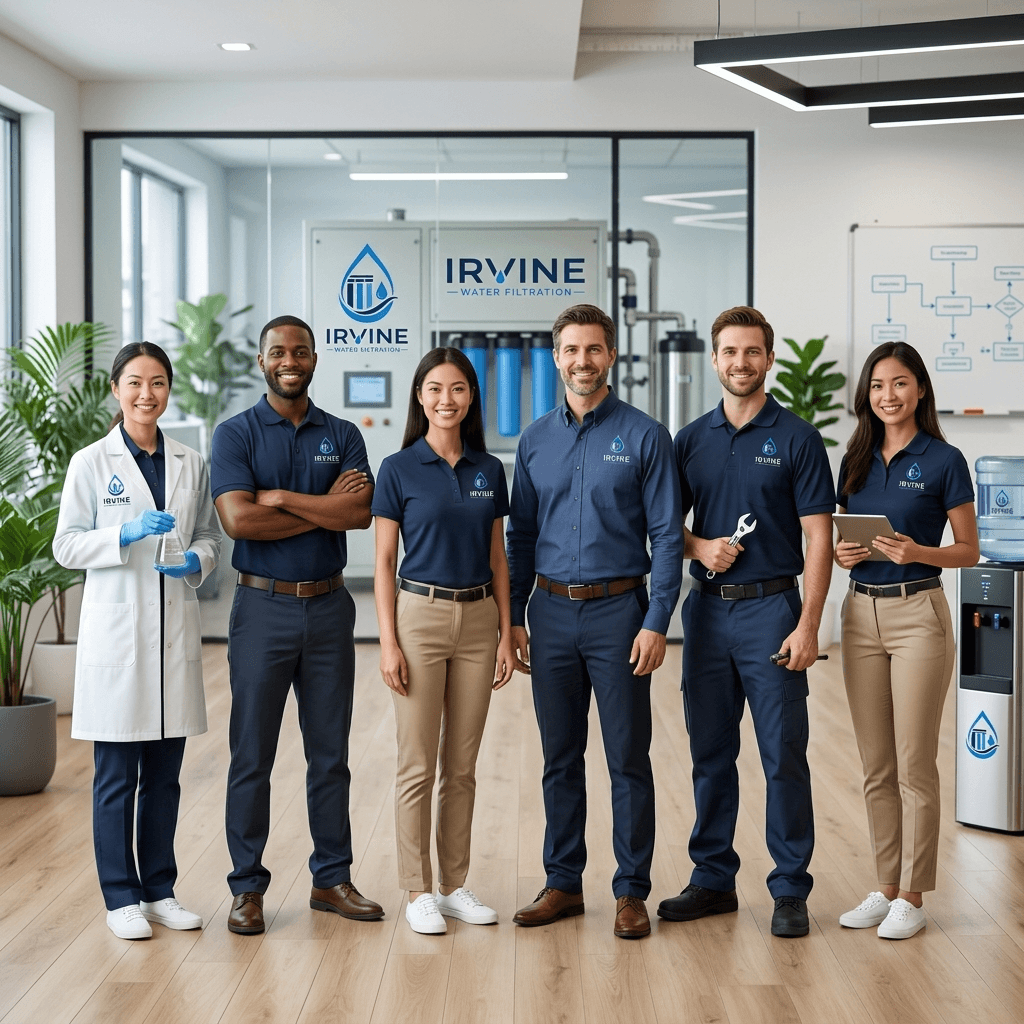 Irvine Water Filtration team delivering trusted whole-house water filtration solutions for homeowners in Irvine, California