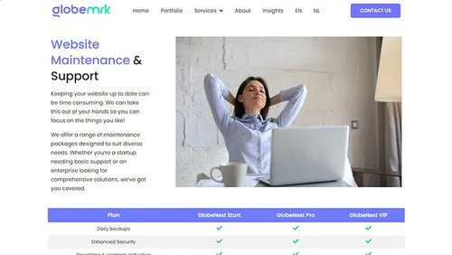 Globemrk Digital Studio Website Maintenance & Support