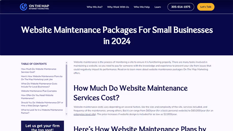 On The Map: Website Maintenance Packages For Small Businesses