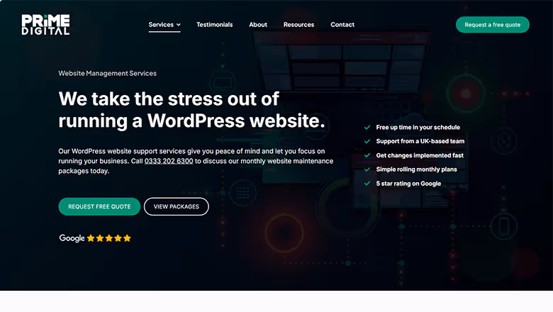 Prime Digital Website Management Services